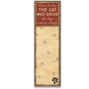 Primitives by Kathy Holiday List Notepad - Dear Santa The Cat Was Good
